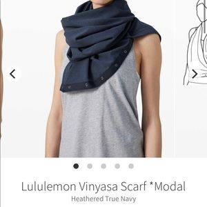 Lululemon vinyasa scarf modal heathered true navy customizable
